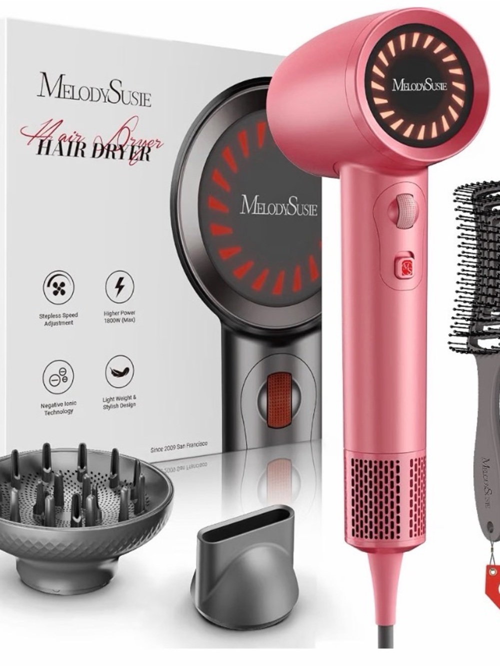 Melodie Susie Pink Hair Dryer